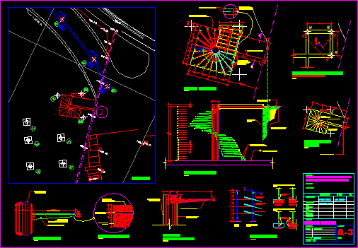 Escalera monocolumna