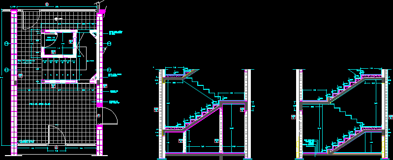 Escalera de dos tramos