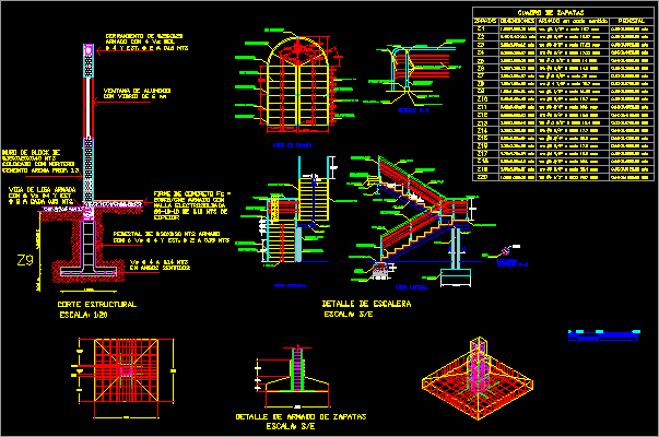 Escalera dos tramos