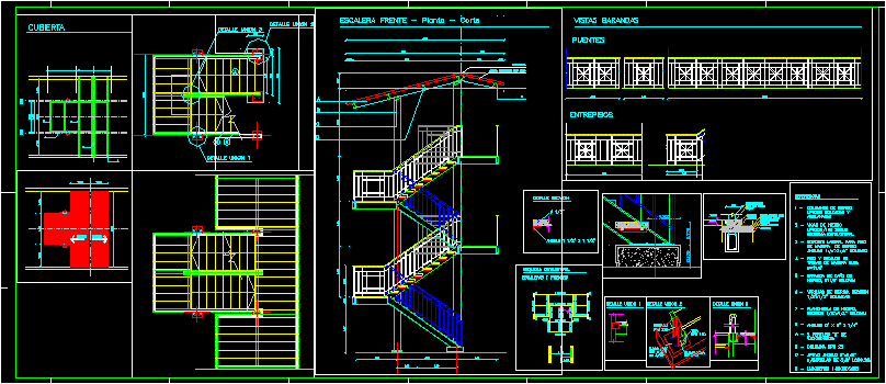 Detalle escalera exterior