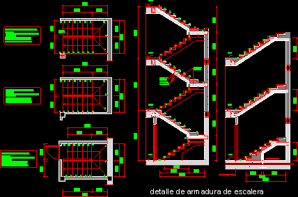 Detalle de armadura de escalera