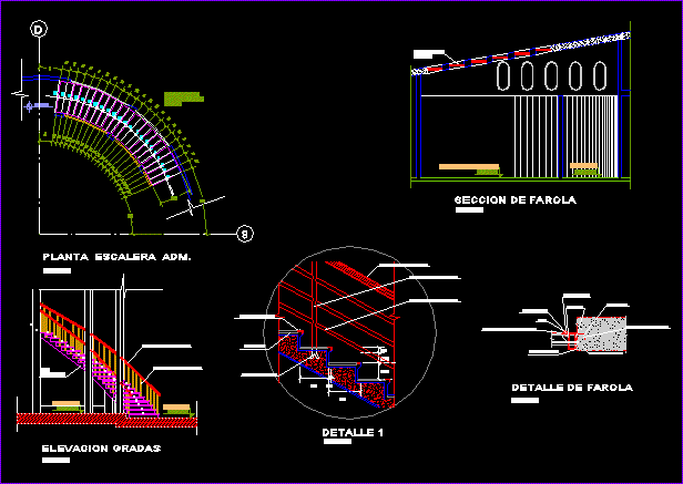 Escalera semicircular