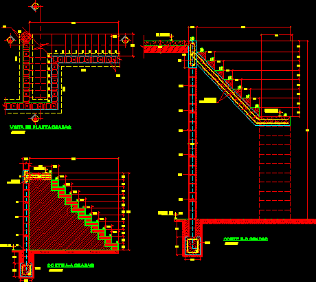 Detalle estructural gradas