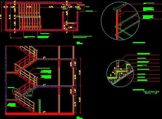 Escalera entre muros