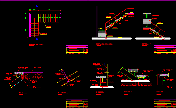 Escalera de acero y madera