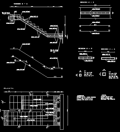 Escalera de hormigon armado - detalles