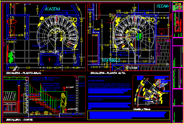 Escalera residencial - curva