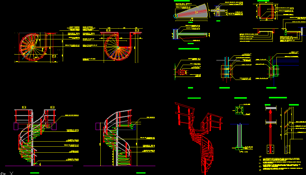 Escalera en caracol metalica