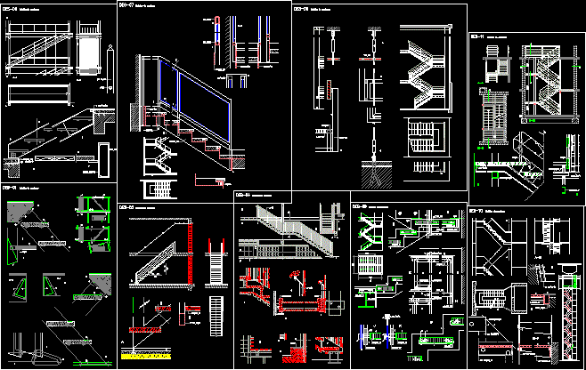 Detailpläne für Treppen
