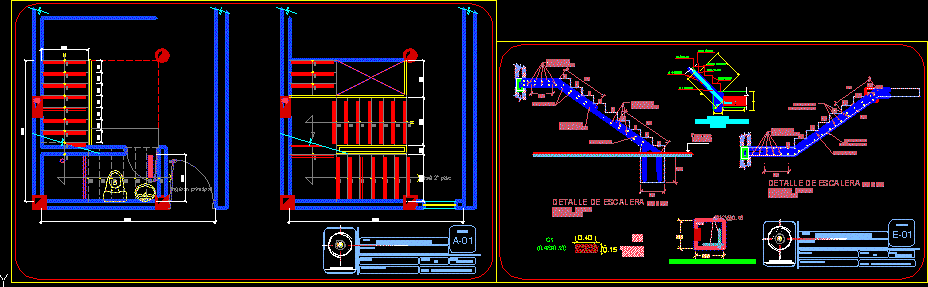 Estructura de escalera - detalle constructivo