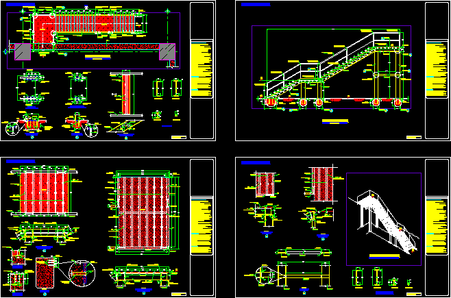 Escalera metalica de emergencia