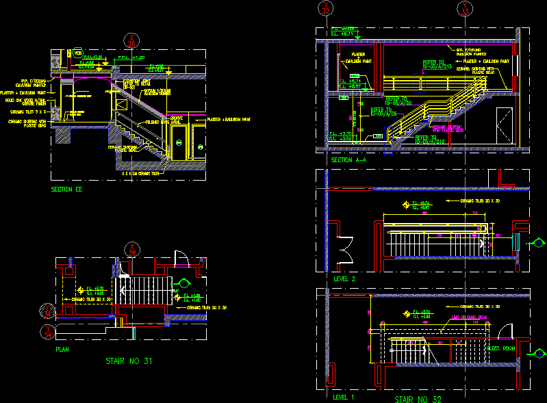 Detalhes da escada-projeto