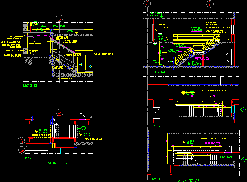 Detalles de escalera- proyecto