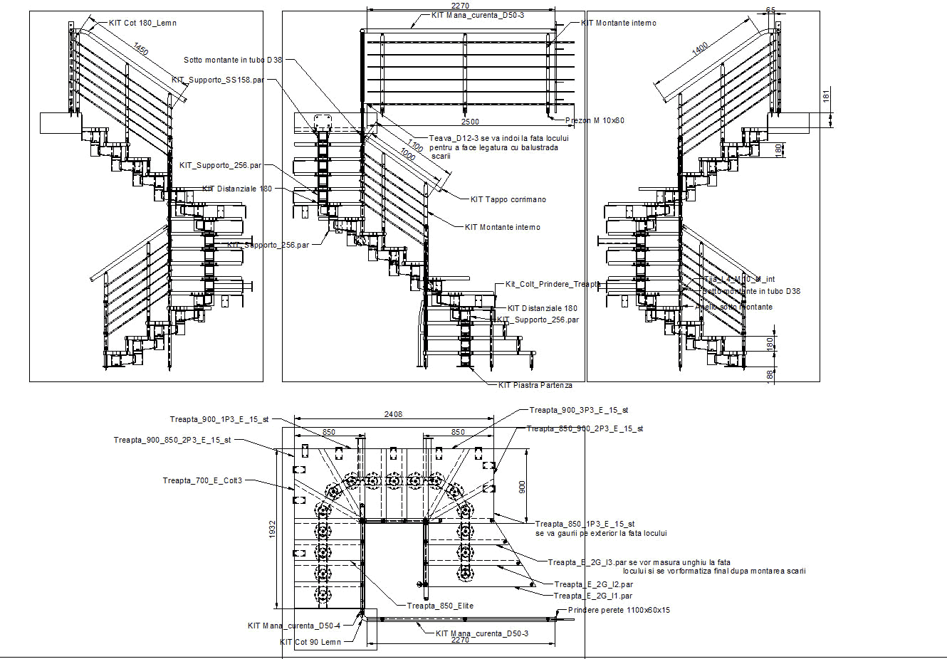 Detalle escalera metalica 2d