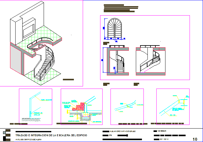 Escalera mixta metalica compensada