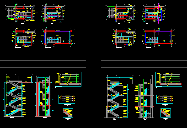 Escaleras de evacuacion desarrolladas