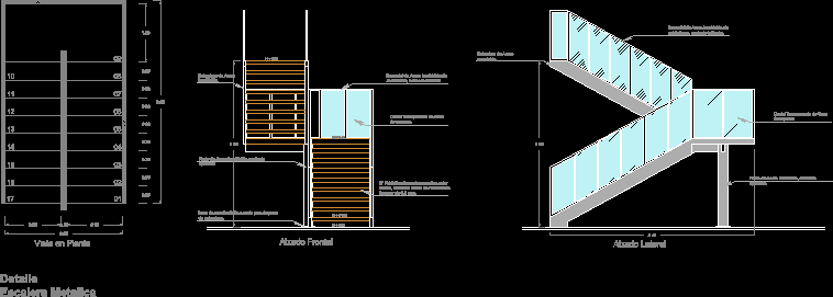 Detalle - escalera metalica