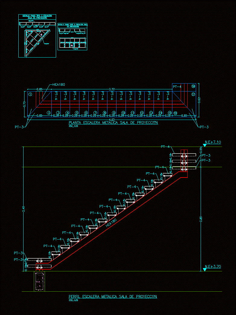 Escalera metalica