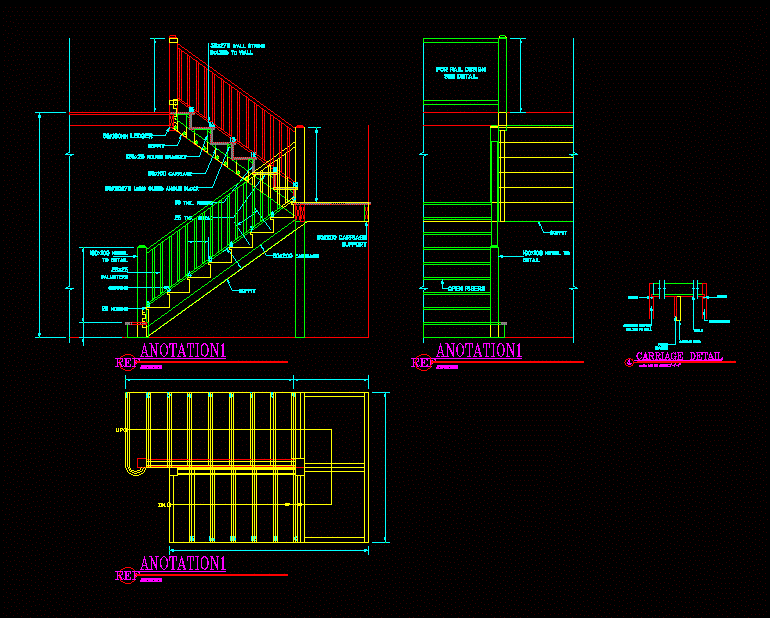 Escalera dos tramos