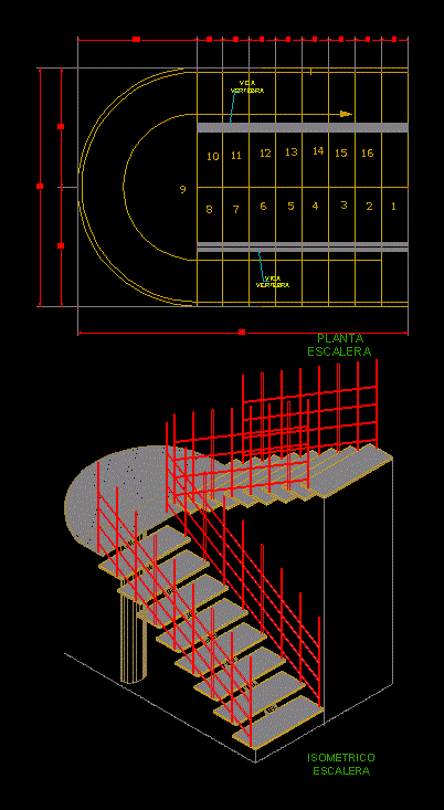 Escalera isometrico