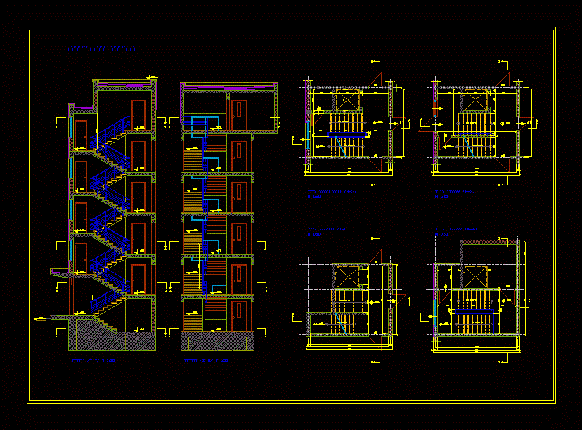 Caja de escaleras - edificio