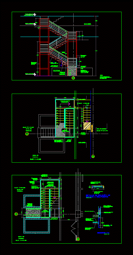 Detalle constructivo gradas