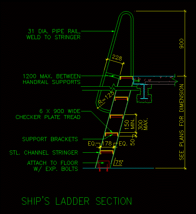 Escalera de acceso para barcos