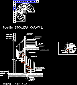 Corte escalera caracol