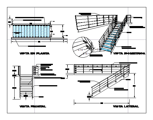 Escalera de aluminio y cristal