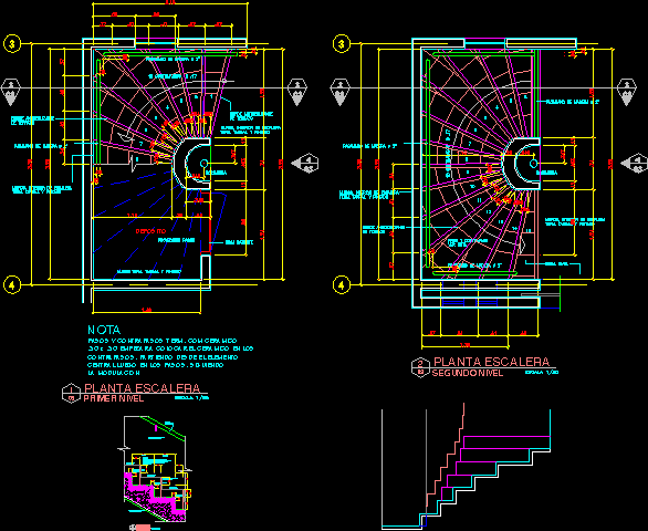 Escalera semicircular