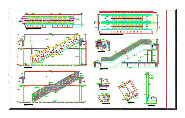 Escalera metalica 2d