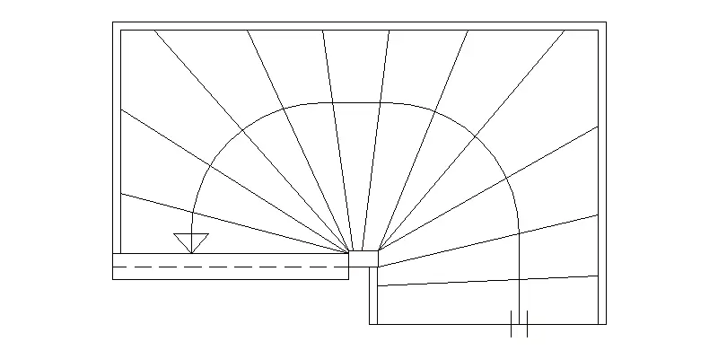 Compensated Staircase Plan View