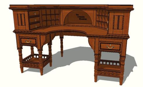 Victorian library desk
