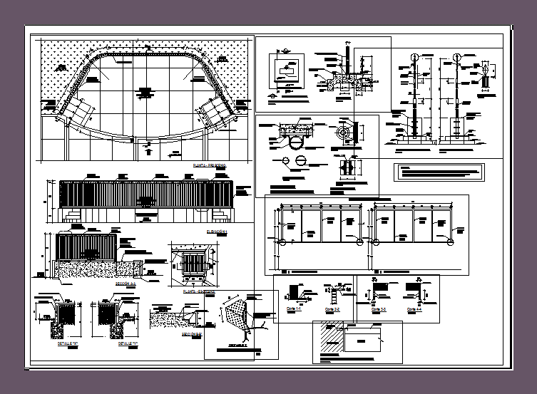 Equipamiento escuela - proscenio y asta de bandera