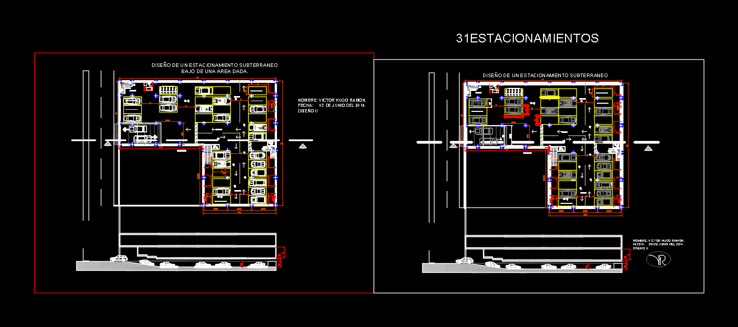 layout de estacionamento