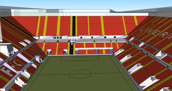 Arena - stade à charte standard de Liverpool - 3d