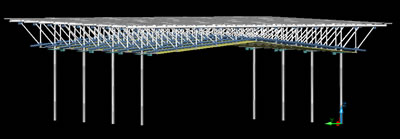 3d steel structure roof for sports center