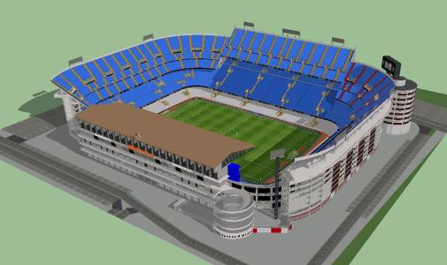 stadium in 3d