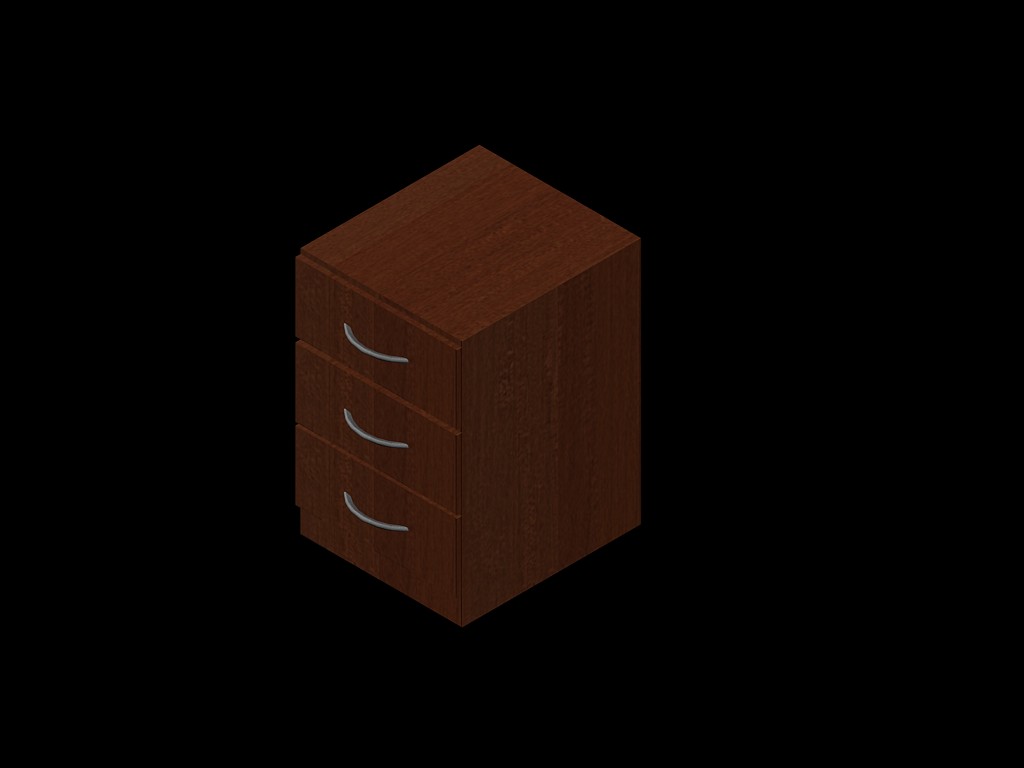 armário de arquivo de madeira 3d