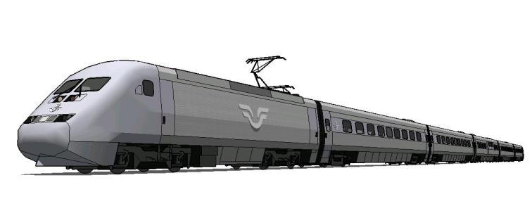 Train à grande vitesse suédois sj x2000