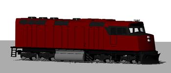 locomotiva diesel 3d