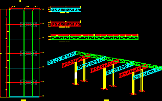 Metal structure with large spans