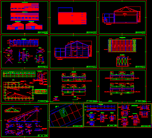 Industrial warehouse with overhead crane