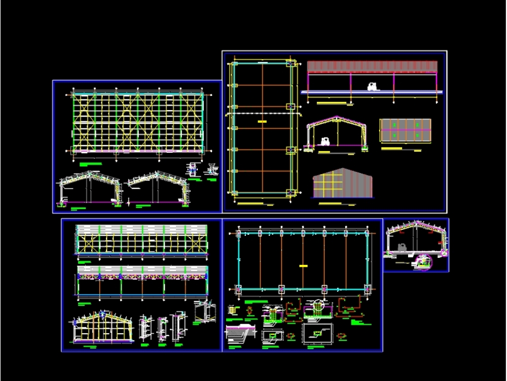 El plano de un galpon industrial