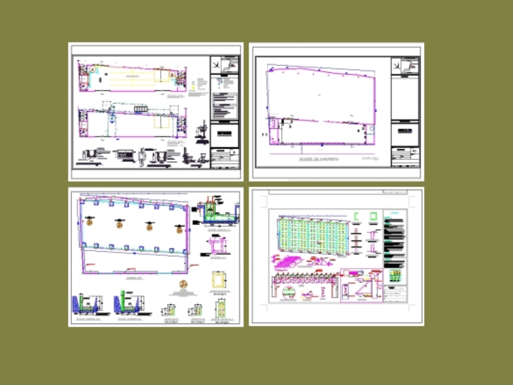 Plano Estructural de Nave Industrial