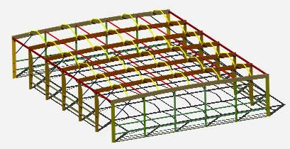 Galpon madera 3d