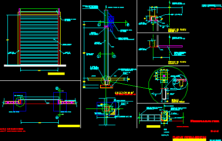 Entrepôt industriel 001 - détail des rideaux métalliques