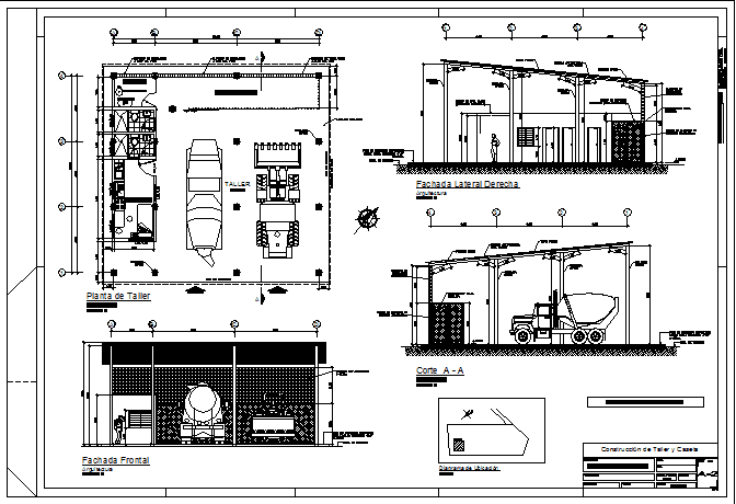 Officina per la manutenzione di macchinari pesanti