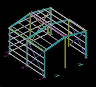 Galpão 3d - estrutura 3d