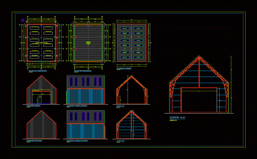 Hangar industriel avec structure métallique